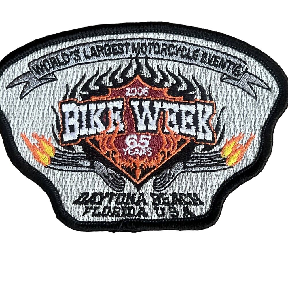 2006 Daytona Beach Bike Week 65 Years Iron On Motorcycle Patch Biker New
